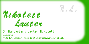 nikolett lauter business card